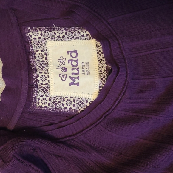 Mudd Purple Sweater, Crew-Neck Style, Size Large - Picture 2 of 3